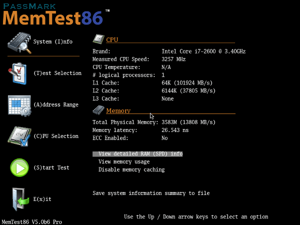 Memtest86 유틸리티