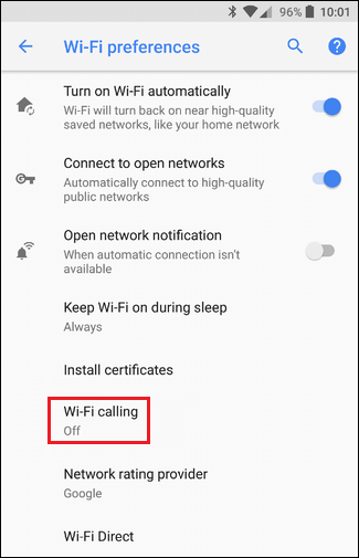 Wi-Fi 통화 명예 종료