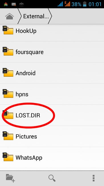 Android Lost.Dir 폴더