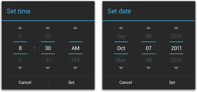 Android의 날짜 및 시간